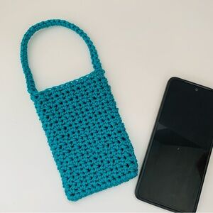 💙Handmade Teal Crochet Phone Bag